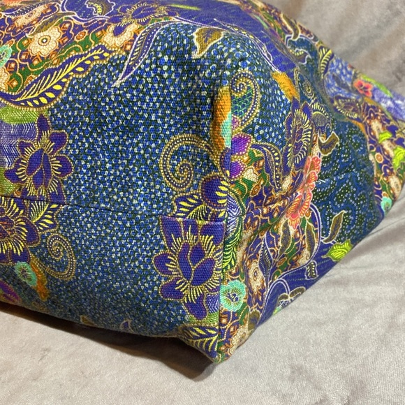 Prana Floral Blue Tote Bag - Picture 6 of 12